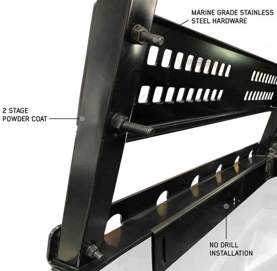 FULL-SIZE TRUCK DISCOVERY RACK WITH SIDE CARGO PLATES AND FRONT TRAY SYSTEM KIT