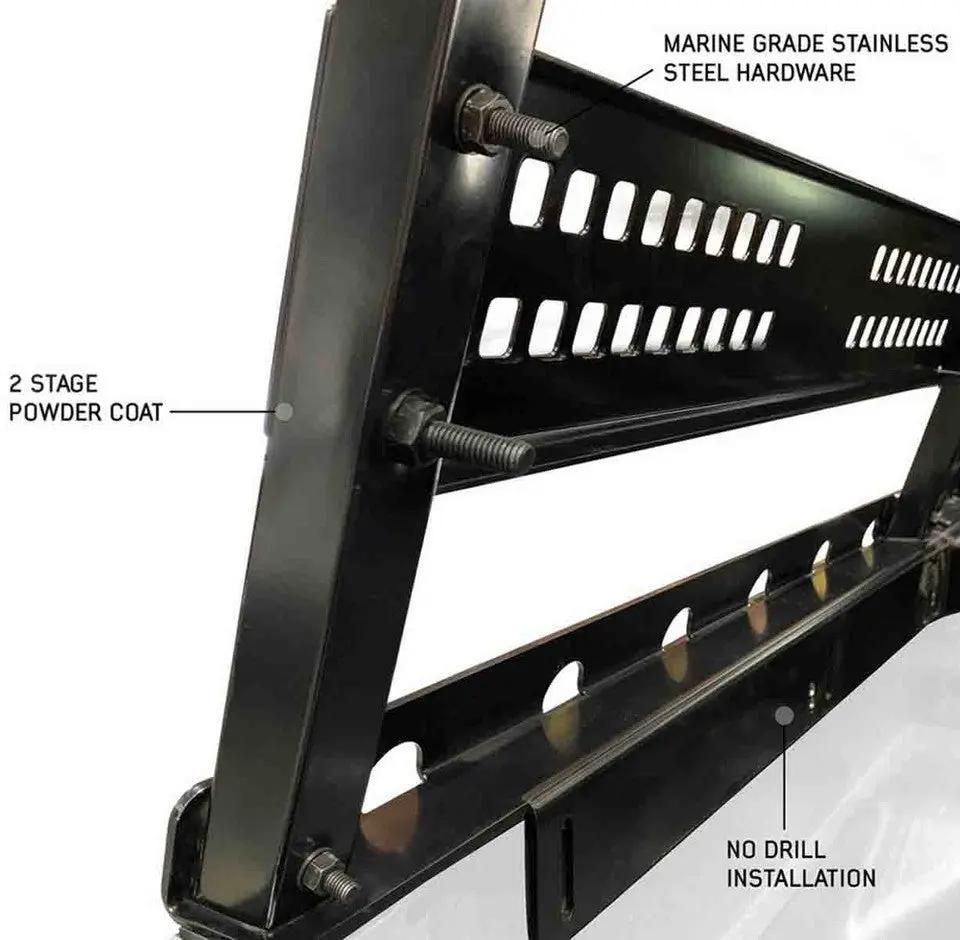 FULL-SIZE TRUCK DISCOVERY RACK WITH SIDE CARGO PLATES AND FRONT TRAY SYSTEM KIT