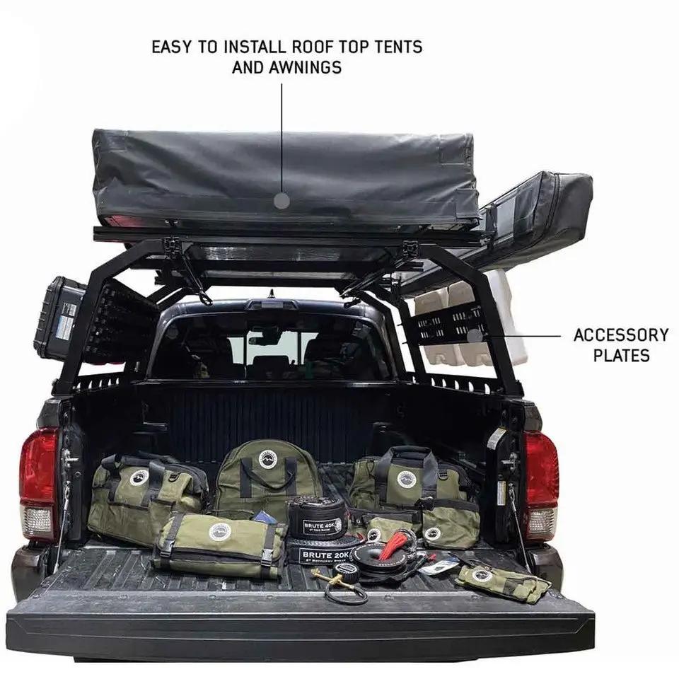 FULL-SIZE TRUCK DISCOVERY RACK WITH SIDE CARGO PLATES AND FRONT TRAY SYSTEM KIT