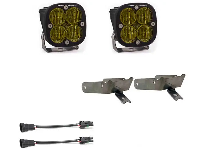 Ford Squadron SAE Fog Pocket Light Kit for 1999-2010 F-250/350 Super Duty - Baja Amber by Venture Overland Company Baja Designs