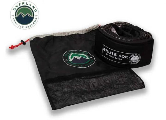 Heavy-Duty 40,000 LB Towing Strap - 4" x 8' Gray with Black Ends & Storage Bag