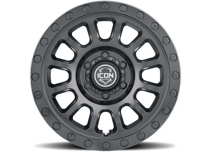ICON Alloys Hulse Dual Black 17x8.5 Wheel 6x5.5 Bolt Pattern 0mm Offset 4.75" Backspacing