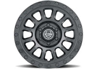 ICON Alloys Hulse Dual Black 17x8.5 Wheel 6x5.5 Bolt Pattern 0mm Offset 4.75" Backspacing