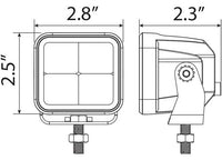 20W Red LED Cube Light with Flood Beam - 2.8 Inch
