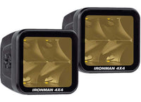 20W Amber Spot Beam LED Cube Light Kit - 2.8 Inch Ironman 4x4