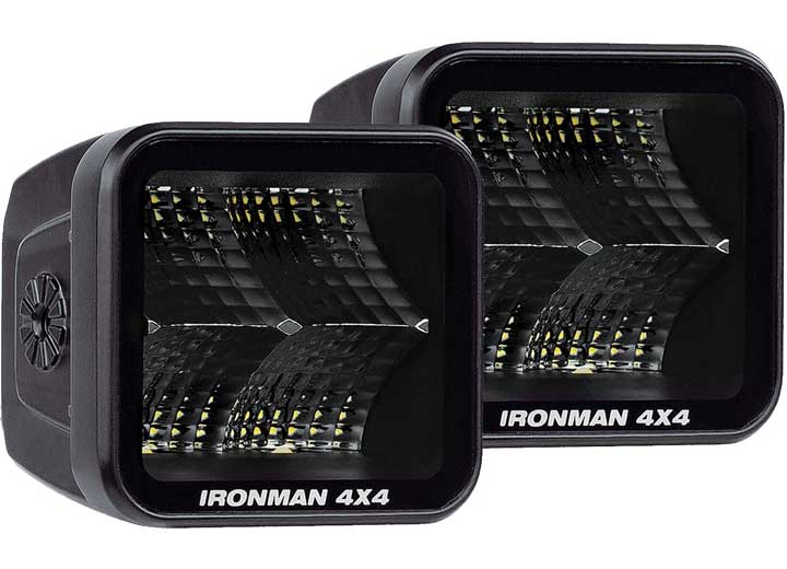 40W Clear Flood Beam LED Cube Light Kit - 3.2 Inch Ironman 4x4