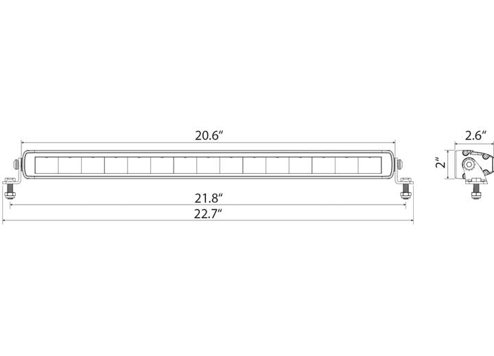 20-Inch Single Row LED Light Bar by Bright Saber