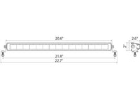 20-Inch Single Row LED Light Bar by Bright Saber