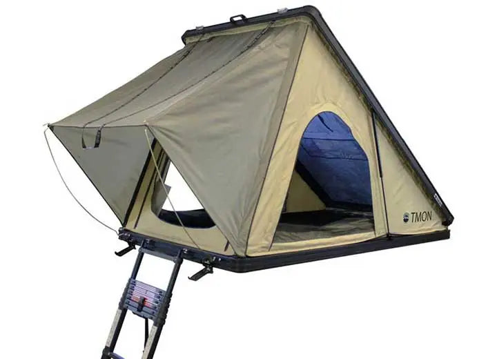 LD TMON - TAN & GREEN 2-PERSON CLAMSHELL ALUMINUM ROOF TOP TENT