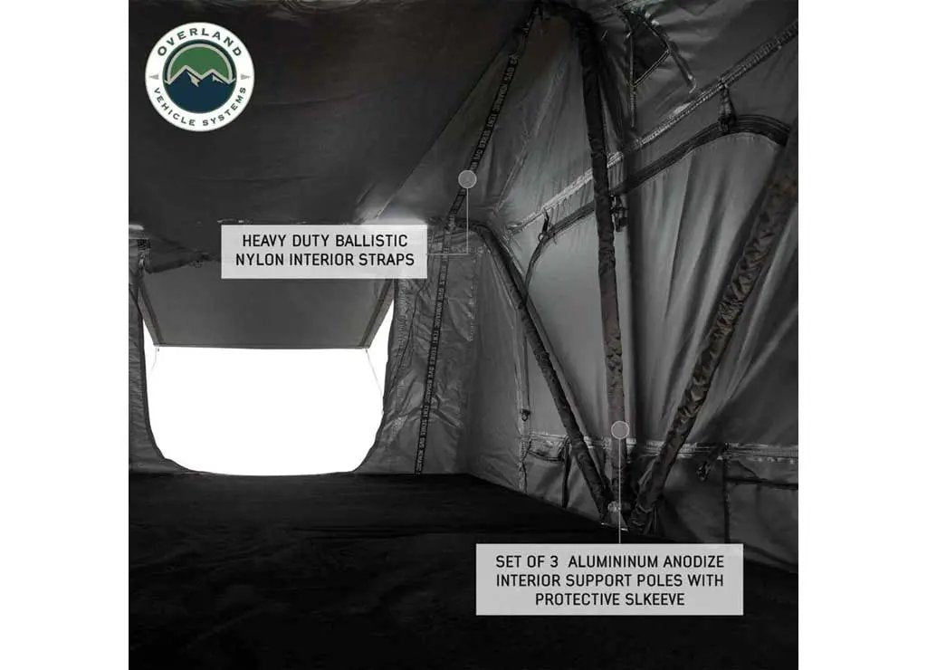 Overland Vehicle Systems / Up Down Air - N3E NOMADIC 3 Extended Roof - Top Tent with Green Rainfly - Ideal for Outdoor Adventures