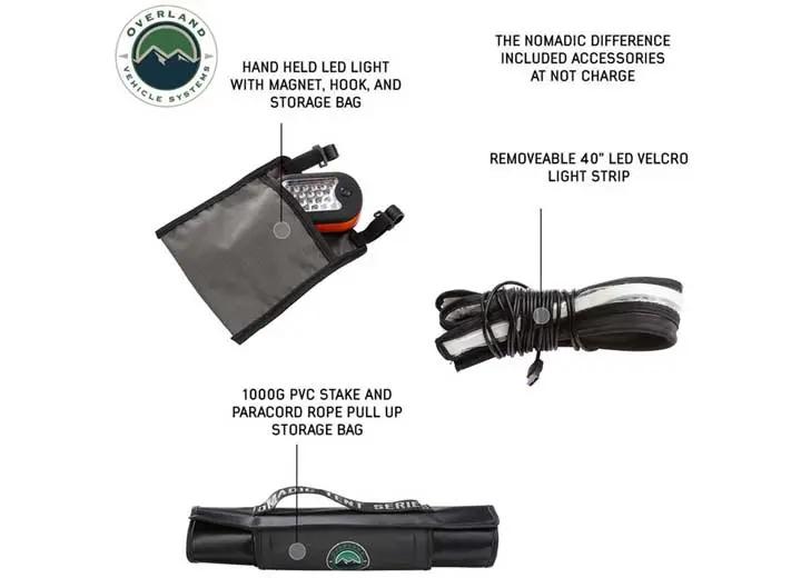 N3S Nomadic 3 Standard Roof Top Tent - Gray Body with Green Rainfly for Adventurous Camping