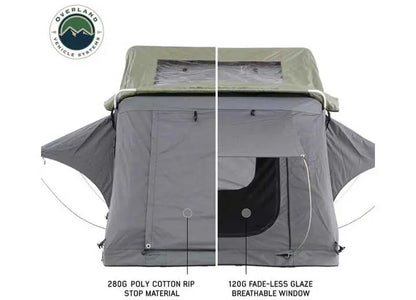 N3S Nomadic 3 Standard Roof Top Tent - Gray Body with Green Rainfly for Adventurous Camping
