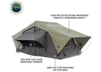 N3S Nomadic 3 Standard Roof Top Tent - Gray Body with Green Rainfly for Adventurous Camping