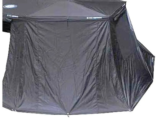 NOMADIC 270-Degree Awning Side Wall 1 - Dark Gray with Door, Window & Storage Bag for Driver’s Side Overland Vehicle Systems / Up Down Air
