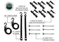 Overland Vehicle Systems / Up Down Air - NOMADIC AWNING 180 - STYLISH DARK GRAY CANOPY WITH BLACK PROTECTIVE COVER & MOUNTING BRACKETS