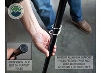 Overland Vehicle Systems / Up Down Air - NOMADIC AWNING 180 - STYLISH DARK GRAY CANOPY WITH BLACK PROTECTIVE COVER & MOUNTING BRACKETS