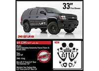 4.0IN SST LIFT KIT W/3.0IN REAR W/UPPER CONTROL ARMS W/O SHOCKS 07-C CHEVY/GMC TAHOE/SUBURBAN RWD