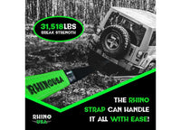 20FT Heavy-Duty Tow Strap with Shackle Hitch Receiver Set