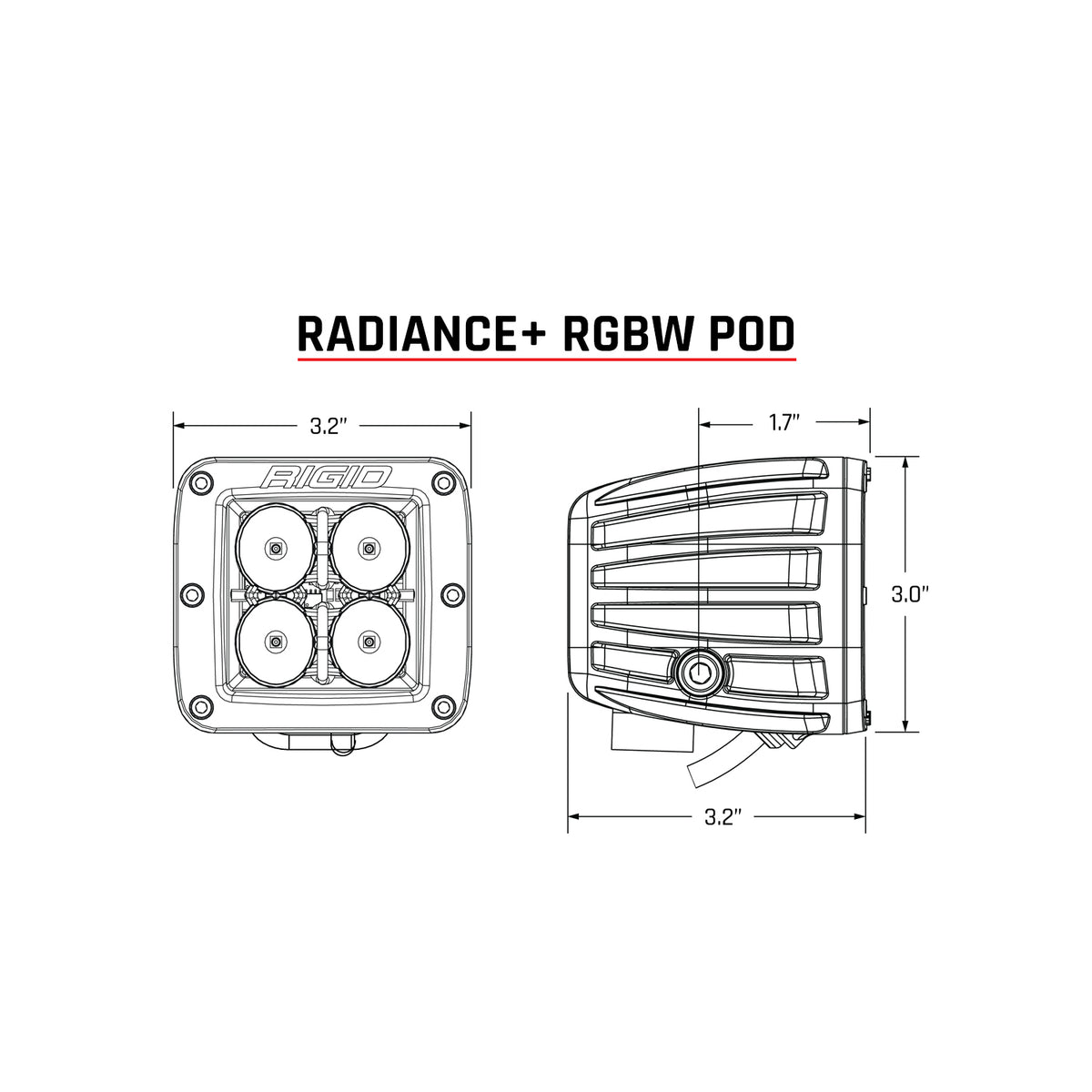RIGID 202053 Radiance+ Pod RGBW - view 3