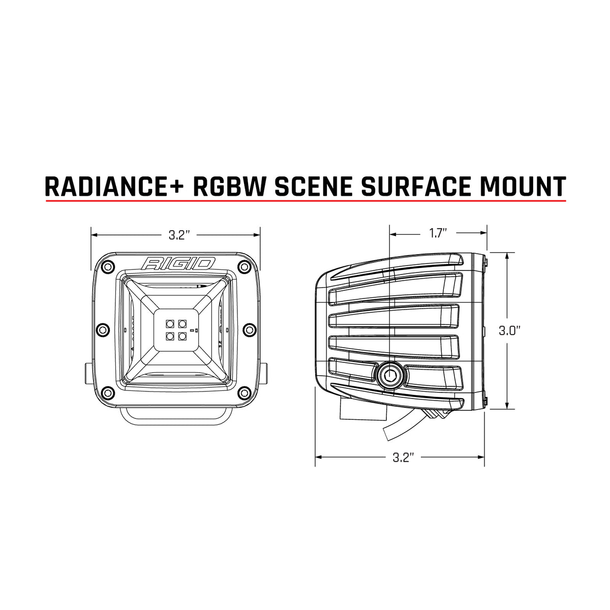 RIGID 682053 Radiance+ Scene RGBW Surface Mount - view 3