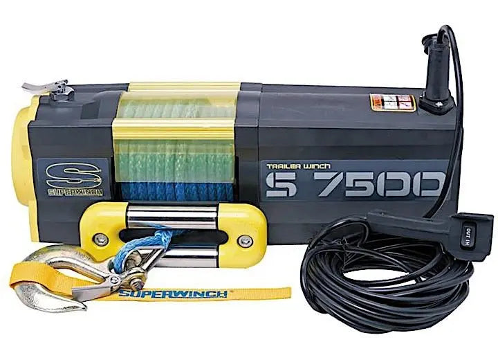 S7500 High-Performance Synthetic Winch with 7,500 lbs Capacity and 54 Ft Lightweight Rope