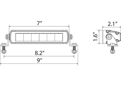 SABER-X 7IN LED LIGHT BAR - SINGLE ROW BRIGHTNESS Ironman 4x4