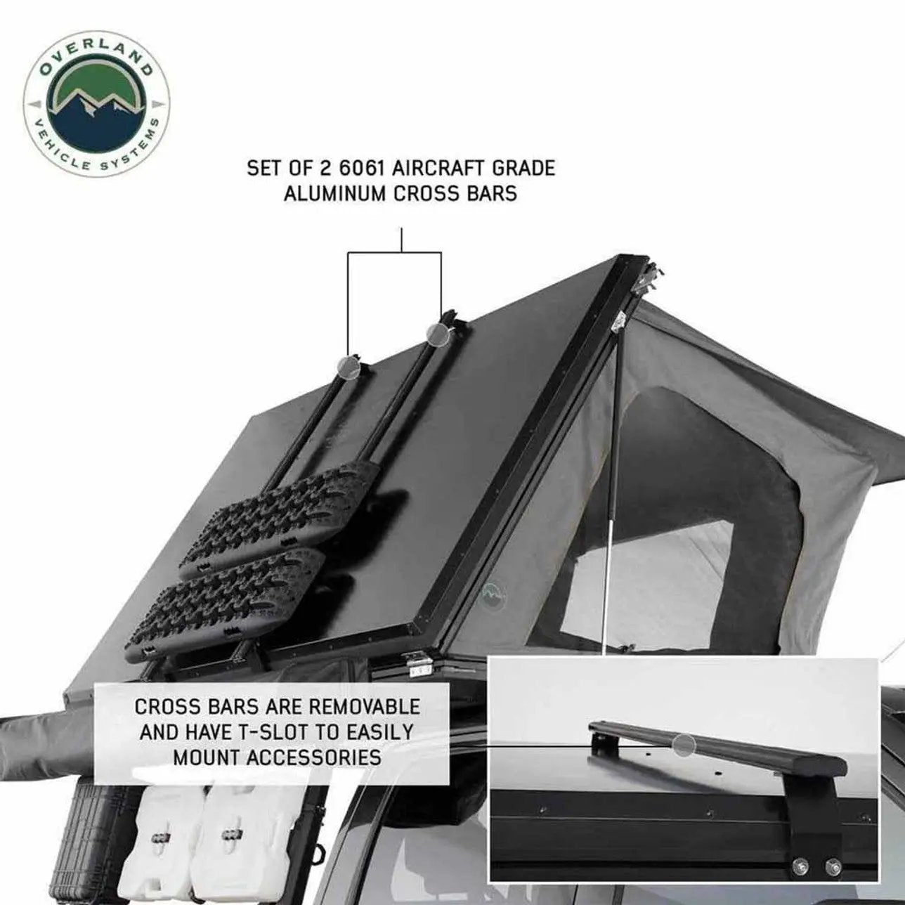 SIDEWINDER ROOF TOP TENT - BLACK ALUMINUM SHELL & BODY, SPACIOUS FOR 3+ CAMPERS