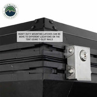 SIDEWINDER ROOF TOP TENT - BLACK ALUMINUM SHELL & BODY, SPACIOUS FOR 3+ CAMPERS