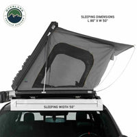 SIDEWINDER ROOF TOP TENT - BLACK ALUMINUM SHELL & BODY, SPACIOUS FOR 3+ CAMPERS
