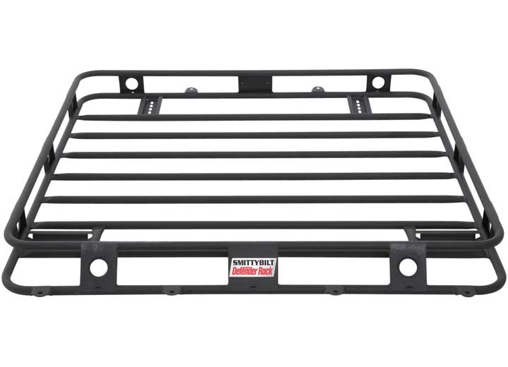 07-18 WRANGLER JK 4DR DEFENDER RACK WELDED ONE-PIECE ROOF RACK; BLACK POWDER COAT