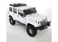 07-18 WRANGLER JK 4DR DEFENDER RACK WELDED ONE-PIECE ROOF RACK; BLACK POWDER COAT