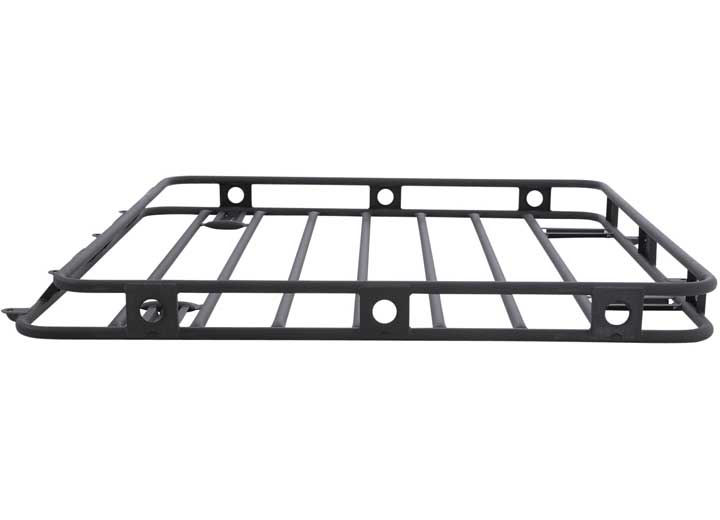 07-18 WRANGLER JK 4DR DEFENDER RACK WELDED ONE-PIECE ROOF RACK; BLACK POWDER COAT