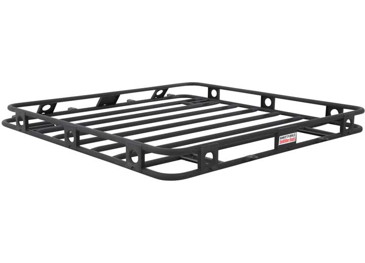 07-18 WRANGLER JK 4DR DEFENDER RACK WELDED ONE-PIECE ROOF RACK; BLACK POWDER COAT