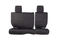 08-12 WRANGLER JK 4 DR NEOPRENE FRONT AND REAR SEAT COVER SET; BLACK/BLACK