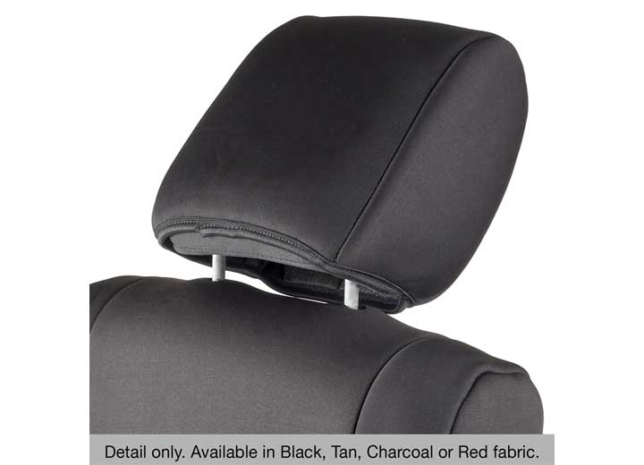 08-12 WRANGLER JK 4 DR NEOPRENE FRONT AND REAR SEAT COVER SET; BLACK/BLACK