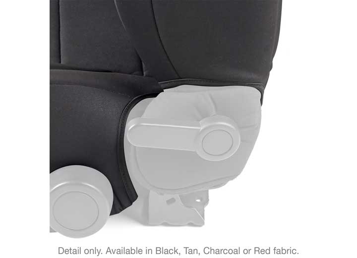 08-12 WRANGLER JK 4 DR NEOPRENE FRONT AND REAR SEAT COVER SET; BLACK/BLACK