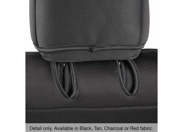 08-12 WRANGLER JK 4 DR NEOPRENE FRONT AND REAR SEAT COVER SET; BLACK/BLACK