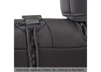 08-12 WRANGLER JK 4 DR NEOPRENE FRONT AND REAR SEAT COVER SET; BLACK/BLACK