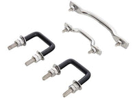 55-95 CJ & WRANGLER (YJ) WINDSHIELD TIE DOWN KIT - STAINLESS STEEL