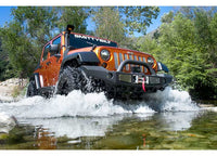 07-18 WRANGLER JK 2/4 DR XRC ATLAS FRONT BUMPER W/GRILLE GUARD & FOG LIGHT HOLES; BLACK