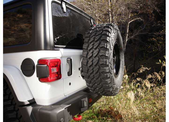 18-C JEEP WRANGLER JL SPARE TIRE RELOCATION BRACKET; FITS UP TO 35IN TIRE