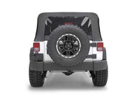 07-09 WRANGLER JK 2DR OEM REPLACEMENT SOFT TOP W/TINTED WINDOWS & NO UPPER DOORS; BLACK DIAMOND