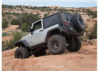 07-09 WRANGLER JK 2DR OEM REPLACEMENT SOFT TOP W/TINTED WINDOWS & NO UPPER DOORS; BLACK DIAMOND