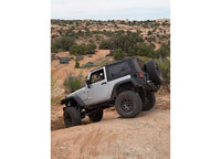 07-09 WRANGLER JK 2DR OEM REPLACEMENT SOFT TOP W/TINTED WINDOWS & NO UPPER DOORS; BLACK DIAMOND