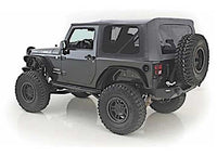 07-09 WRANGLER JK 2DR OEM REPLACEMENT SOFT TOP W/TINTED WINDOWS & NO UPPER DOORS; BLACK DIAMOND