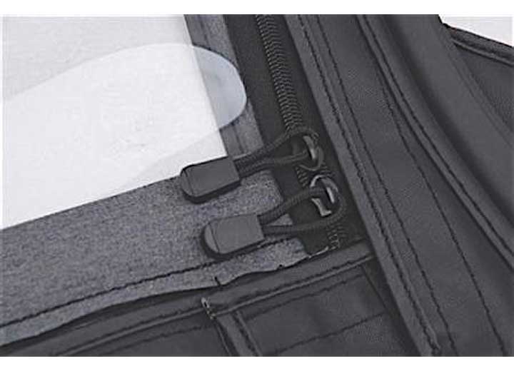 07-09 WRANGLER JK 2DR OEM REPLACEMENT SOFT TOP W/TINTED WINDOWS & NO UPPER DOORS; BLACK DIAMOND