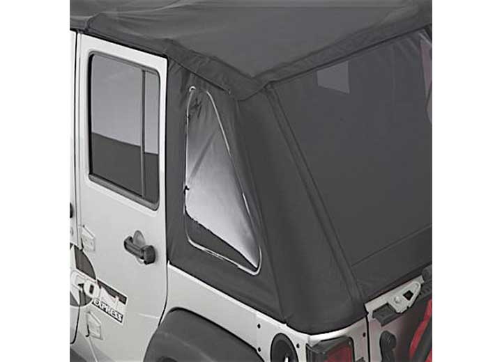 07-18 WRANGLER JK 2DR BOWLESS COMBO TOP W/TINTED WINDOWS & NO UPPER DOORS; BLACK DIAMOND