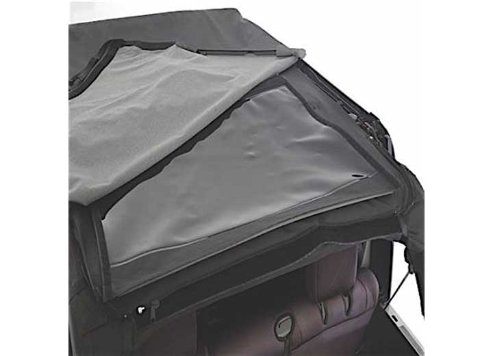 07-18 WRANGLER JK 2DR BOWLESS COMBO TOP W/TINTED WINDOWS & NO UPPER DOORS; BLACK DIAMOND