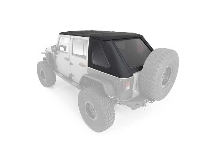 07-18 WRANGLER JK 4 DR BOWLESS COMBO TOP KIT W/TINTED WINDOWS; BLACK DIAMOND