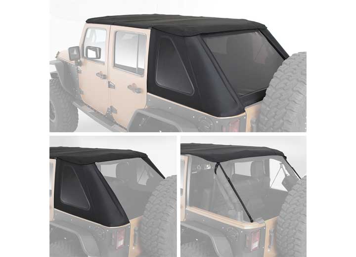 07-18 JEEP WRANGLER JK 4 DR PROTEK BOWLESS COMBO TOP KIT W/TINTED WINDOWS